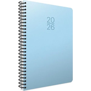 Gıpta 2026 Spiralli Günlük Ajanda Sert Kapak 17X24 cm  407-SEK Pastel Mavi