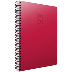 Gıpta 2026 Spiralli Günlük Ajanda Sert Kapak 17X24 cm  407-SEK Kırmızı