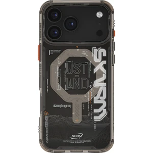 iPhone 17 Pro Max Kılıf M-Safe Uyumlu Yazı Desenli Airbag Tasarımlı Skinarma Sonix Kapak Siyah