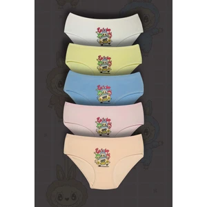 5'li Kız Çocuk Anime Baskılı Pamuklu Slip Külot