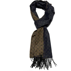 Lacivert Kahve Desenli Atkı Kaşkol