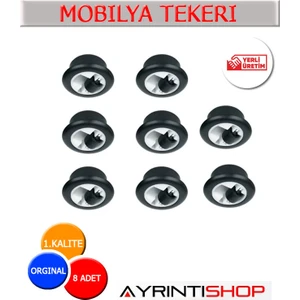 Ayrıntıshop Gömme Mobilya Tekeri 8 Li Adet