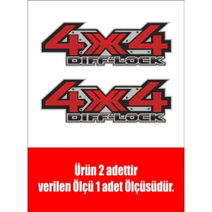 4x4 Off Road Dıff-Lock Sticker Araba Oto Etiket 02031