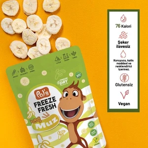 Freeze Fresh Dondurularak Kurutulmuş Kukuli Muz 20 gr