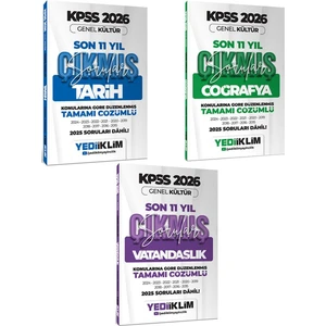 Yediiklim 2026 Kpss Gk Lisans Tarih Coğrafya Vatandaşlık Konularına Göre Tamamı Çözümlü Son 11 Yıl Çıkmış Sorular Seti