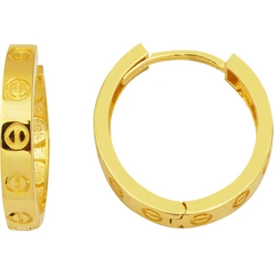 Vidalı Halka Altın Küpe