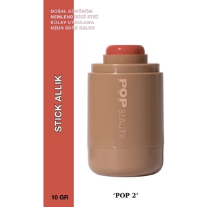 Pop Beauty Doğal Görünüm, Nemlendirici Etkili, Yanak ve Dudak Renklendirici Stick Allık