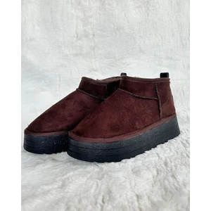 Kadın Kalın Taban Ultra Mini Süet Bot Kışlık Bot & Bootie