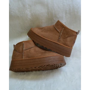 Kadın Kalın Taban Ultra Mini Süet Bot Kışlık Bot & Bootie