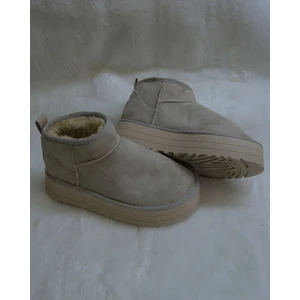 Kadın Kalın Taban Ultra Mini Süet Bot Kışlık Bot & Bootie