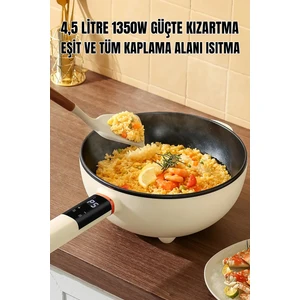 Çift Katlı Dijital Elektrikli Otomatik Yemek Pişirici Tencere 4.5 Litre 32 cm