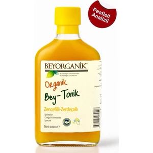 Organik Bey Tonik 200 ml - Doğal Elma, Zencefil ve Zerdeçal Özleriyle Ferahlatıcı Lezzet