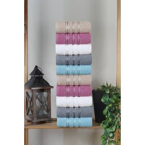 50X90 Daisy 10'lı El & Yüz Havlu Seti Pamuklu, %100 Cotton