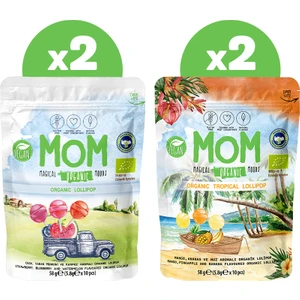 Organik Lolipop Karışık 2'li Set (Meyveli + Tropikal)