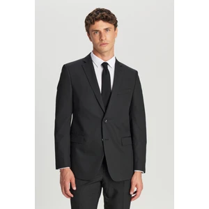 Altınyıldız Classics Erkek Siyah Slim Fit Dar Kesim Mono Yaka Takım Elbise