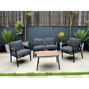 2+1+1 Zen Bahçe Takımı, Balkon, Bahçe, Cafe Mobilyası, Pofuduk Metal Çay Seti