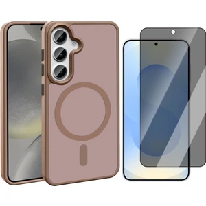 Samsung Galaxy S25 Plus Kılıf M-safe Şarj Özellikli Mat Arka Yüzey Zore Sio Kapak + Hayalet Ekran Koruyucu