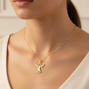 14 Ayar Altın Kolye Ucu Melek   GM3260 1 gr