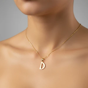 14 Ayar Altın Kolye Ucu Harf D   GM2742 0.5 gr