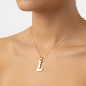 14 Ayar Altın Kolye Ucu Harf L   GM2929 1 gr