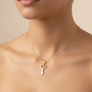 8 Ayar Altın Kolye Ucu Anahtar GM7235 0.5 gr