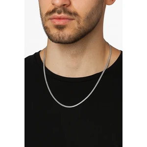 Trend Collection Yassı Italyan Model Snake Yılan Kolye 316 L Çelik Erkek Zincir