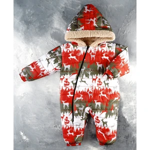 Yenisevimli Geyik Figürlü Kapüşonlu Içi Kürklü Kozmonot Tulum