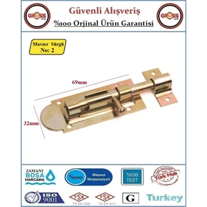 Mavzer Sürgü - Kapı Pencere Sürgüsü - Küçük Boy