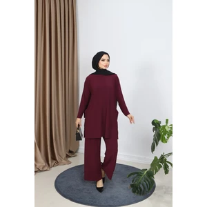 Yanları Cepli Sandy Pantolonlu Takım