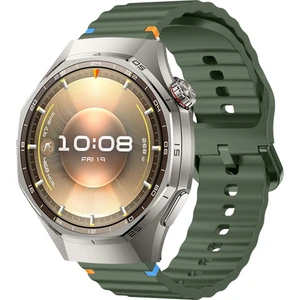 Huawei Watch Gt6 Pro 46MM Ile Uyumlu Dalga Desenli Tokalı Yumusaş Soft Silikon Kordon