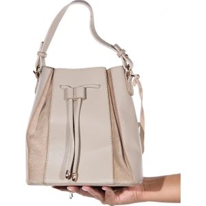 Maralıs Bej Kadın Boğmalı Kol Çantası