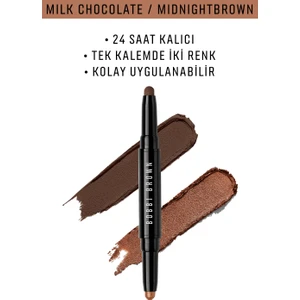 Çift Taraflı Long-Wear Cream Shadow Stick Kalem Far - Milk Chocolate / Midnight Brown