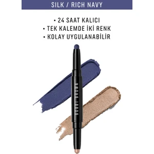 Çift Taraflı Long-Wear Cream Shadow Stick Kalem Far - Silk/rich Navy