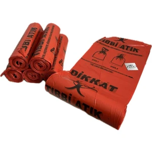Tıbbi Atık Poşeti 80X110 Jumbo Boy 5'li 100 Mikron