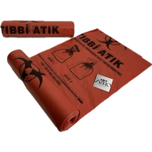 Tıbbi Atık Poşeti 65X80 Büyük Boy 5'li Rulo 100 Mikron Eldy