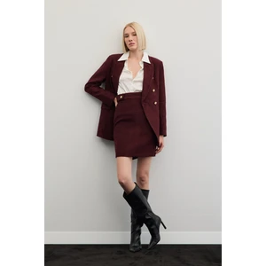 Mini Boy Tüvit Etek - Bordo