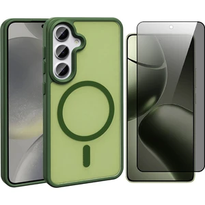 Samsung Galaxy S24 Plus Kılıf Magsafe Şarj Özellikli Mat Arka Yüzey Zore Sio Kapak + Hayalet Ekran Koruyucu