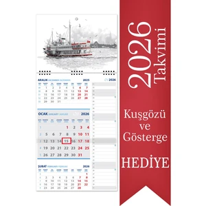 Sticker Art 2026 Memo Gemici Denizci Duvar Takvimi 27,5 x 60,5 cm