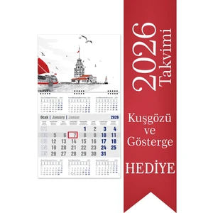 Sticker Art 2026 7 Aylık Denizci Duvar Takvimi 33 x 57 cm