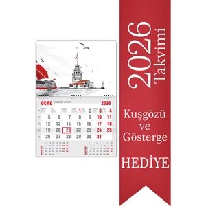Sticker Art 2026 Ekonomik Gemici Denizci Duvar Takvimi 33 x 47,5 cm