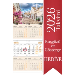 Sticker Art 2026 5 Aylık Gemici Denizci Duvar Takvimi 33 x 77,5 cm