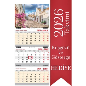 Sticker Art 2026 Büyük Boy E x tra Gemici Denizci Duvar Takvimi 33 x 77,5 cm