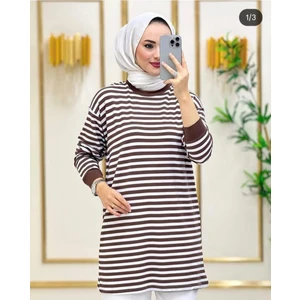 Çizgili Penye Tunik