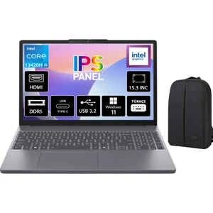 Ideapad Slim 3 Intel Core I5 13420H 16GB 1tb SSD Windows 11 Pro 15.3" Wuxga IPS Taşınabilir Bilgisayar 83K1004ETR + Cimete Çanta