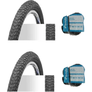 16 Jant 16X1.75 (47-406) Bisiklet Dış Lastiği Yol Tipi H-537 x 2 Adet + Panda Iç Lastik Seti