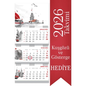 2026 Büyük Boy Gemici Takvimi Denizci Duvar Takvimi Istanbul 33X77,5 cm
