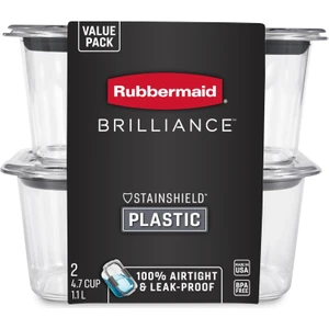 Brilliance Orta Derin Saklama Kabı, 1.1 L (4.7 Cup), Şeffaf