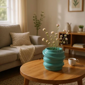 Katmanlı Modern Dekoratif Turkuaz Obje