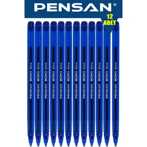 Tükenmez Kalem 1.0 mm Mavi – 12’li Adet - (Büro Serisi)