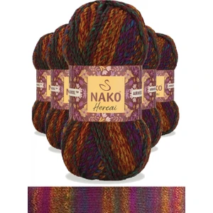 5 Adet Hercai Ebruli Hırka Kazak Atkı Bere El Örgü Ipi Yünü 7131